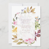 Foto Painted Florals School Graduate Ankündigung (Rückseite)