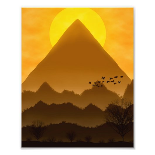 Foto Paisagem Pôr do Sol Monocromática Amalela (Vorne)