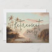 Foto Palm Tree Beach Modern Einladung (Rückseite)