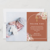 Foto Pampas Grass Arch Taufe Danke Karte (Vorderseite)