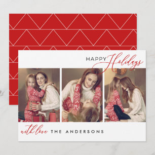Foto Panel Typografie Happy Holidays Card Einladung