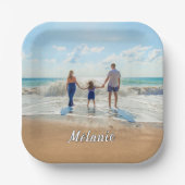 Foto Paper Teller-Individuelle Name personalisiert Pappteller (Vorderseite)