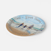 Foto Paper-Teller mit benutzerdefiniertem Text Pappteller (Schrägansicht)