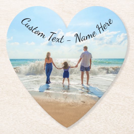 Foto Paper Untersetzer mit benutzerdefiniertem Tex (Vorderseite)