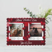 Foto-Papier für den Valentinstag Feiertagskarte (Stehend Vorderseite)