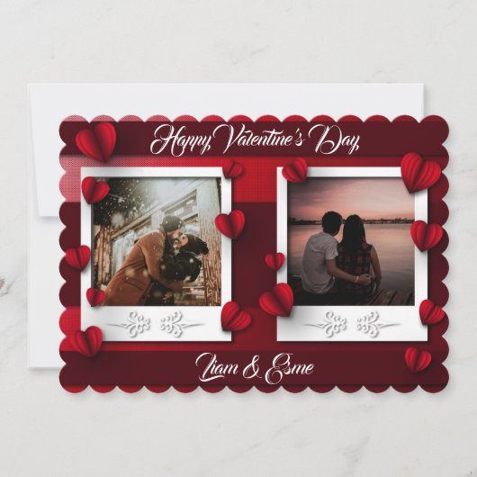 Foto-Papier für den Valentinstag Feiertagskarte (Vorderseite)