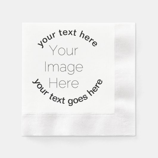 Foto-Papier-Teller für Foto und Text Serviette (Vorderseite)