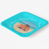 Foto-Papier-Teller mit benutzerdefiniertem Text un Pappteller (Gewinkelt)