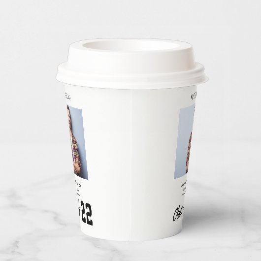 Foto-Papierbecher für moderne Skripte Abschluss Pappbecher (Rechts)