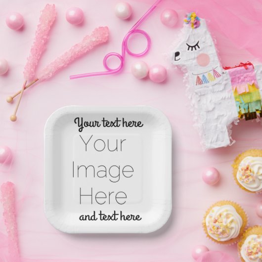 Foto-Papierplatte erstellen Sie Ihr eigenes Party Pappteller (Party)