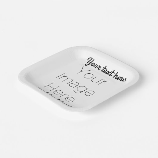 Foto-Papierplatte erstellen Sie Ihr eigenes Party Pappteller (Gewinkelt)