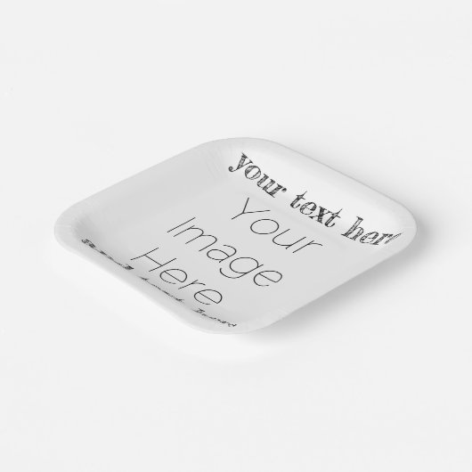 Foto-Papierplatte erstellen Sie Ihr eigenes Party Pappteller (Gewinkelt)