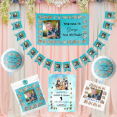 Foto Party Animals Thema Kindergeburtstag Wimpelkette