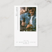 Foto Party DJ Hochzeit Business Card Visitenkarte (Vorderseite)