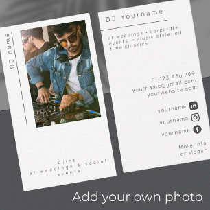 Foto Party DJ Hochzeit Business Card Visitenkarte