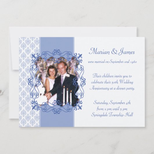 Foto Party Einladungen zum 50. Hochzeitstag (Vorderseite)