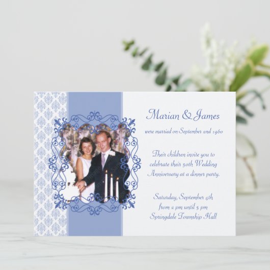 Foto Party Einladungen zum 50. Hochzeitstag (Stehend Vorderseite)