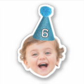 Foto-Party für Babys zum Geburtstag Aufkleber (Vorderseite)