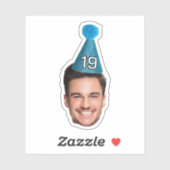 Foto-Party für individuelle Gesichter zum Geburtst Aufkleber (Blatt)