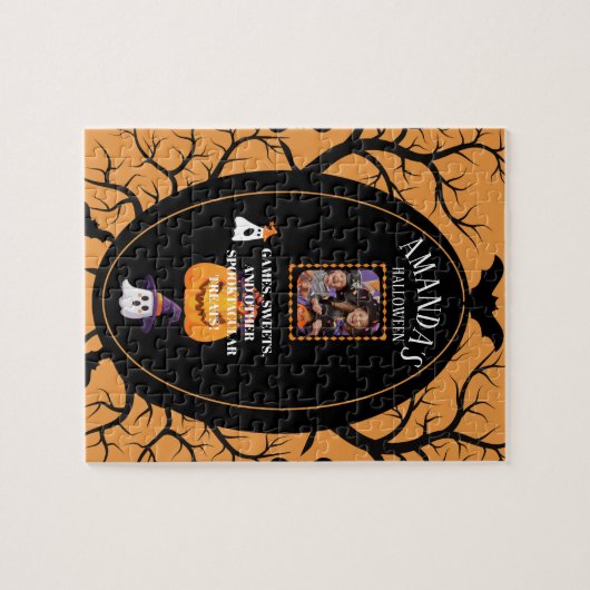 Foto-Party mit Trick-oder-Leckerei Puzzle (Horizontal)