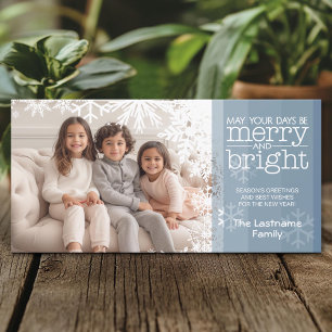 Foto - Pastel Blue Merry und Helle Feiertagskarte