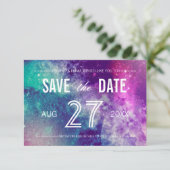 Foto Pastel Galaxy Speichern Sie die Datumskarten Save The Date (Stehend Vorderseite)