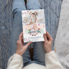 Foto Pastel Unicorn Kindergeburtstag Danke, Card Einladung