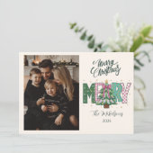 Foto Pastell-Patchwork Frohe Weihnachten (Stehend Vorderseite)
