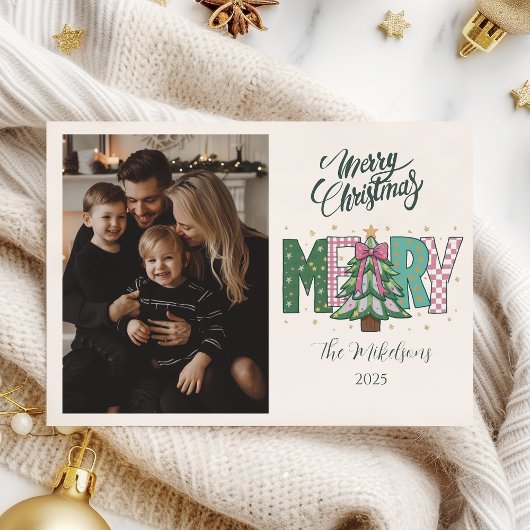 Foto Pastell-Patchwork Frohe Weihnachten