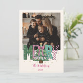 Foto Pastell-Patchwork Frohe Weihnachten (Stehend Vorderseite)