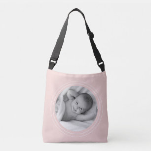 Foto Pastell Pink Crossbody Bag Tragetaschen Mit Langen Trägern