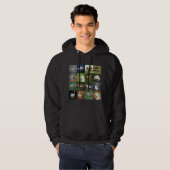 Foto Patchwork Square - Vögel Hoodie (Vorne ganz)
