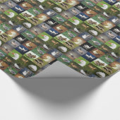 Foto Patchwork - Vögel Geschenkpapier (Ecke)
