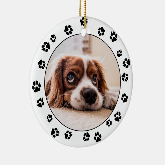 Foto Pawprints Keramik Ornament (Rechts)