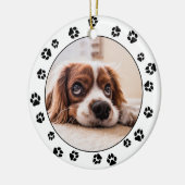 Foto Pawprints Keramik Ornament (Links)
