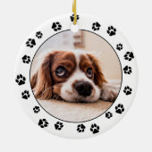 Foto Pawprints Keramik Ornament (Hinten)