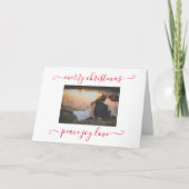 Foto Peace Joy Liebe Frohe Weihnachten Karte (Vorderseite)
