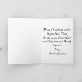 Foto Peace Joy Liebe Frohe Weihnachtskarte Karte (Innenseite)