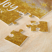 Foto Peace Liebe Joy Typografy Gold Stars Glitzer Puzzle (Seite)