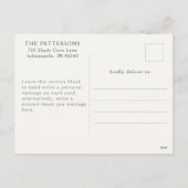 Foto Peace Navy Gold Feiertagspostkarte (Rückseite)