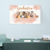 Foto Peach Fuzz 2024 Custom Graduation Party Banner (Messeveranstaltung)