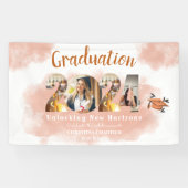 Foto Peach Fuzz 2024 Custom Graduation Party Banner (Horizontal)