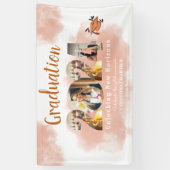 Foto Peach Fuzz 2024 Custom Graduation Party Banner (Vertikal)
