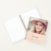 Foto-Peach-Monogramm Notizblock (Innenseite)