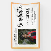 Foto Peach Welcome Abschluss Banner (Vertikal)