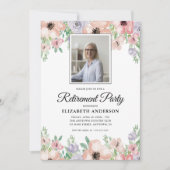 Foto Pension Party Elegante Pastel Blume Einladung (Vorderseite)