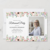Foto Pension Party Elegante Pastel Blume Einladung (Vorderseite)