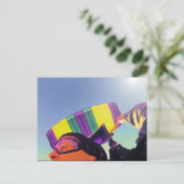 Foto perfekt Skydiver Postkarte (Stehend Vorderseite)