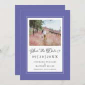 Foto Periwinkle Blue Chic Wedding Save The Date (Vorne/Hinten)