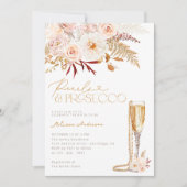 Foto Perlen und Prosecco Brautparty Einladung (Vorderseite)